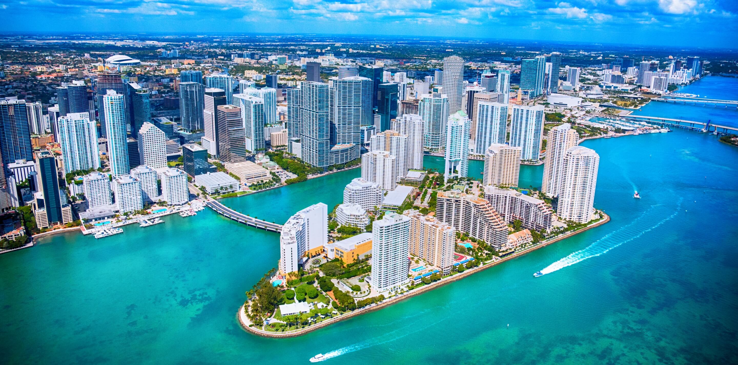 aerial view of a Florida city